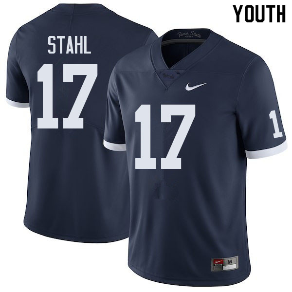 Youth #17 Mason Stahl Penn State Nittany Lions College Football Jerseys Sale-Retro